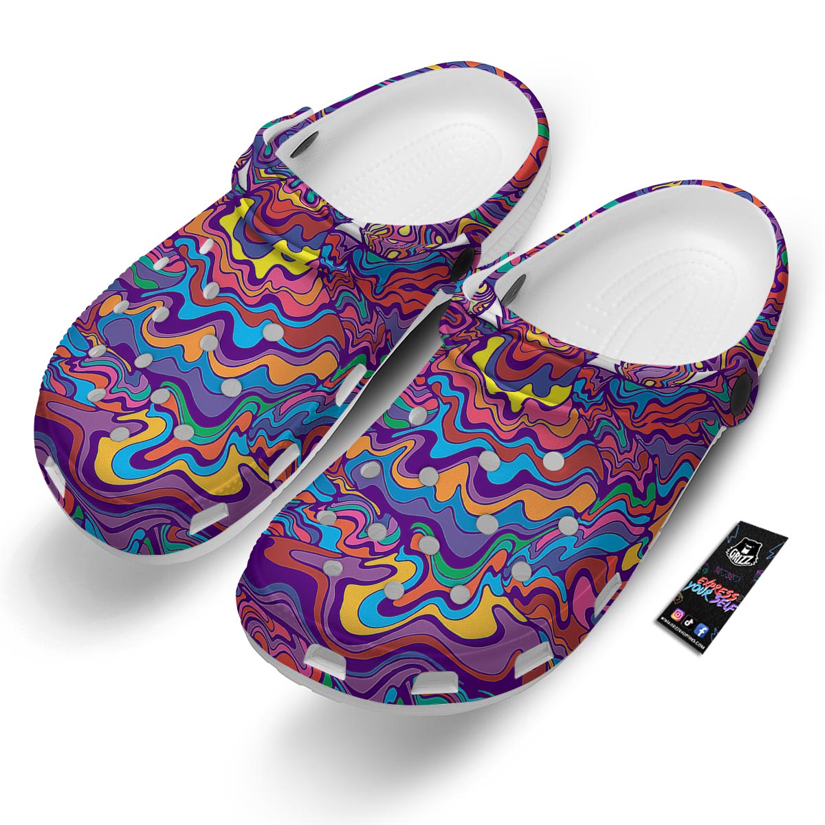 Rave Trippy Print Clog-grizzshop