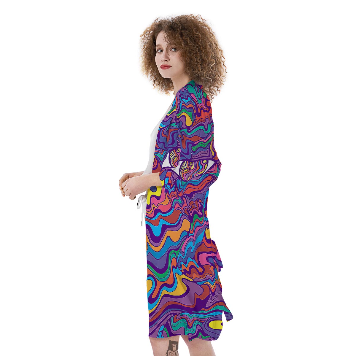 Rave Trippy Print Kimono-grizzshop