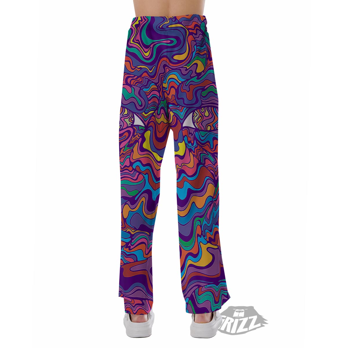 Rave Trippy Print Pajama Pants-grizzshop