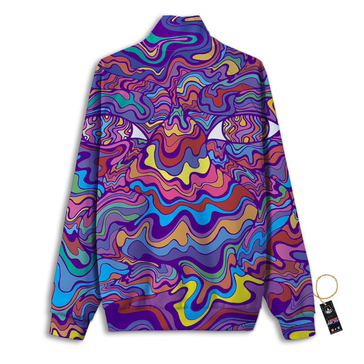 Rave Trippy Print Track Jacket-grizzshop