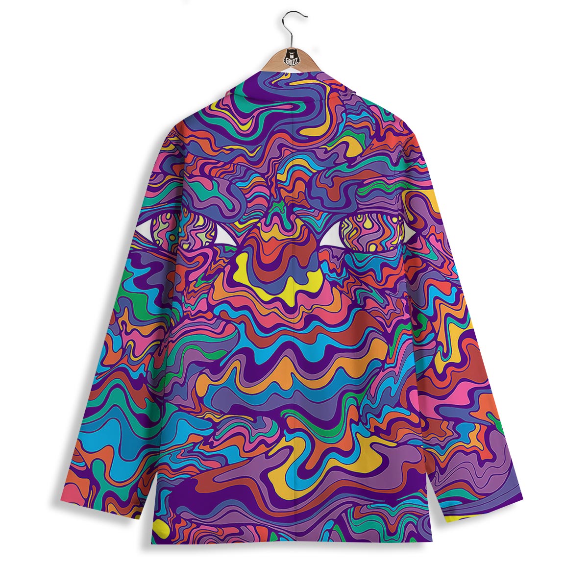 Rave Trippy Print Women's Blazer-grizzshop