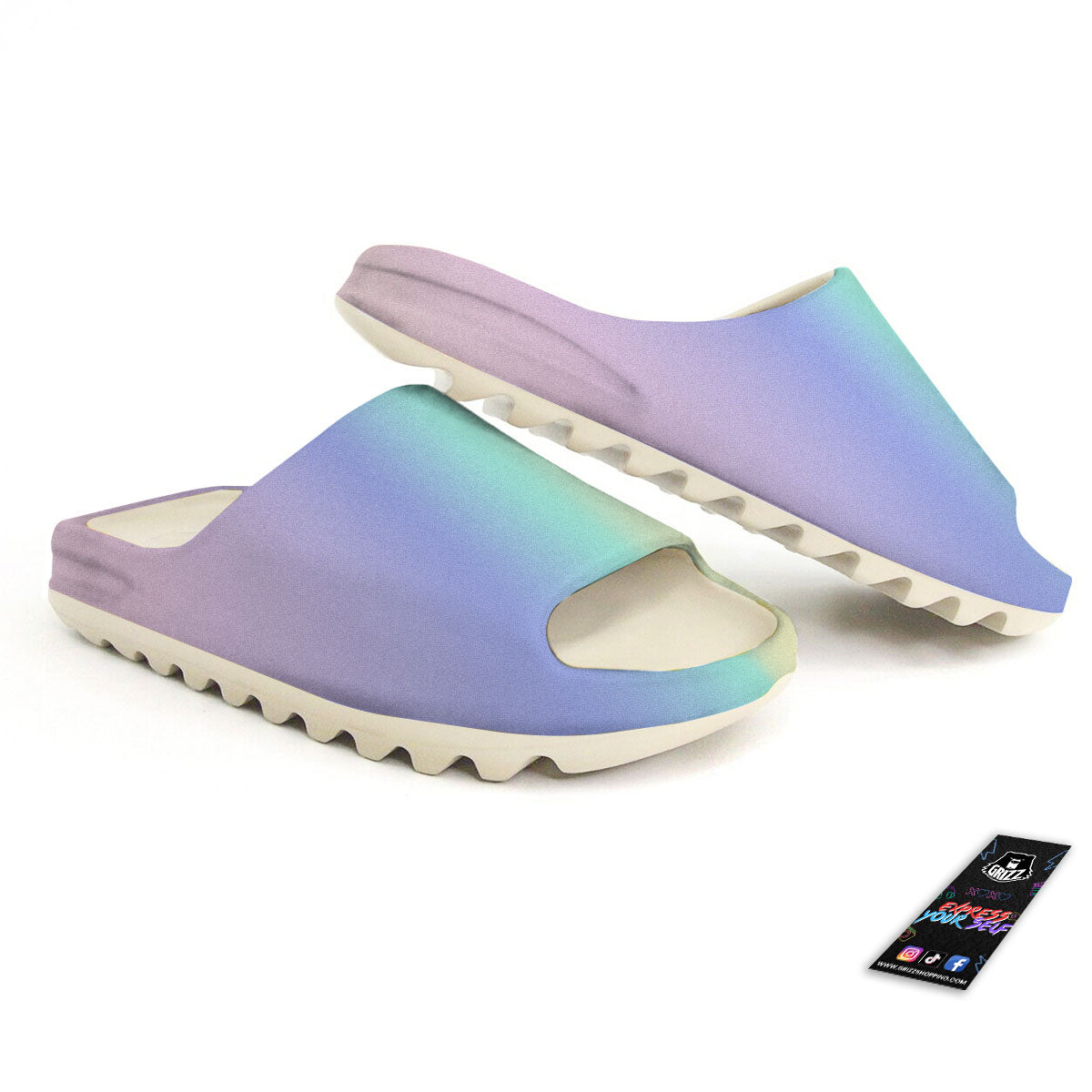 Rave Pastel Print Pattern Sandals-grizzshop