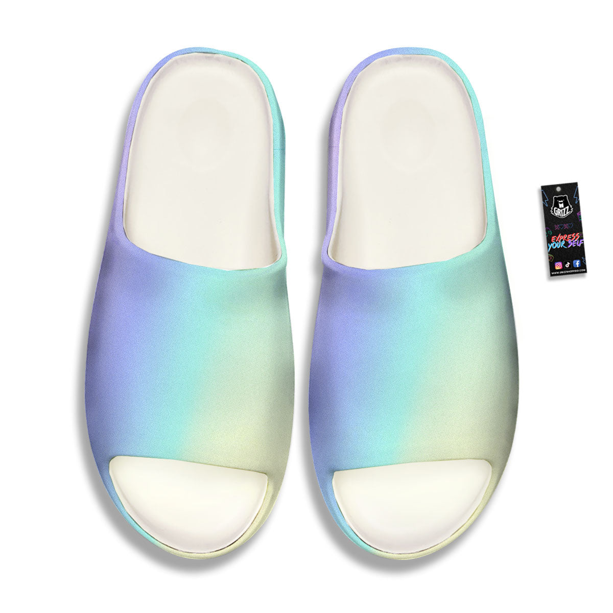 Rave Pastel Print Pattern Sandals-grizzshop