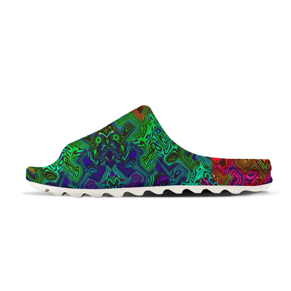 Rave Psychedelic Print Pattern Sandals-grizzshop