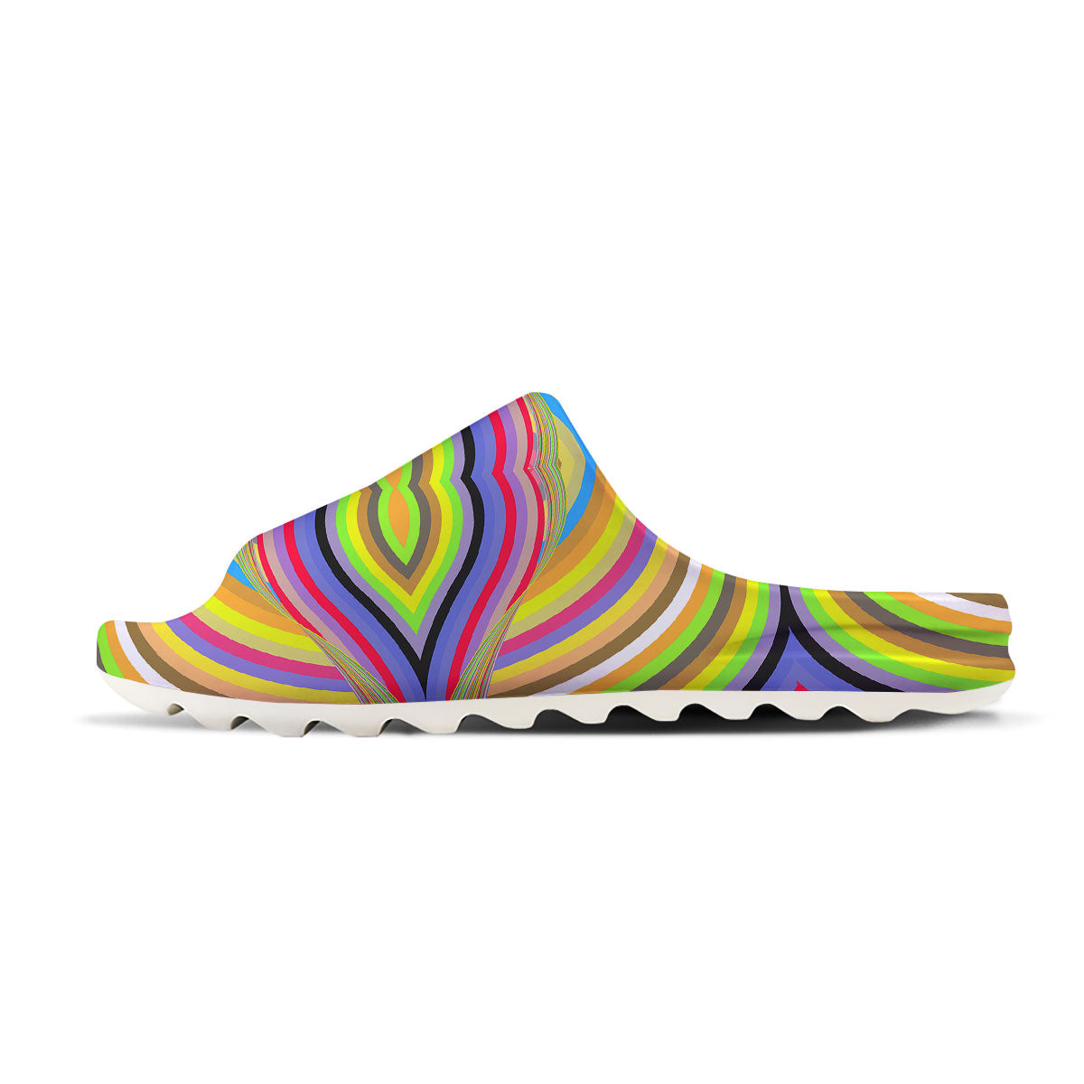 Rave Rainbow Print Pattern Sandals-grizzshop