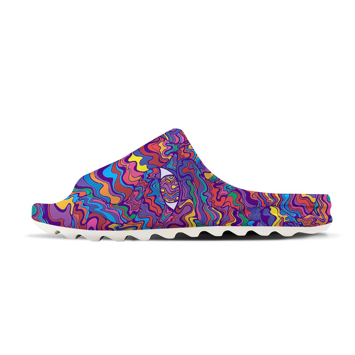 Rave Trippy Print Sandals-grizzshop