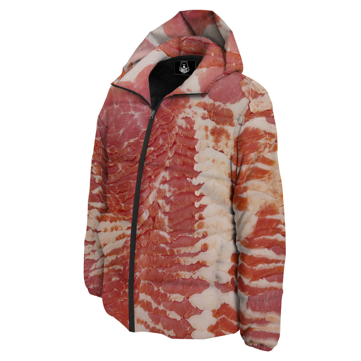 Raw Bacon Print Down Jacket-grizzshop