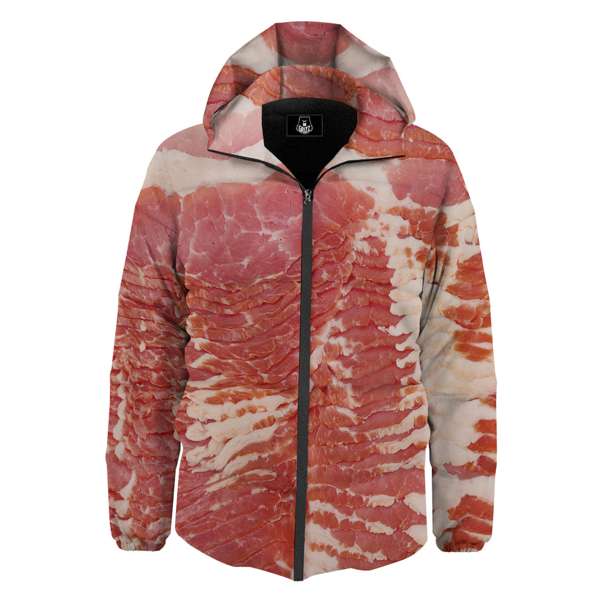 Raw Bacon Print Down Jacket-grizzshop