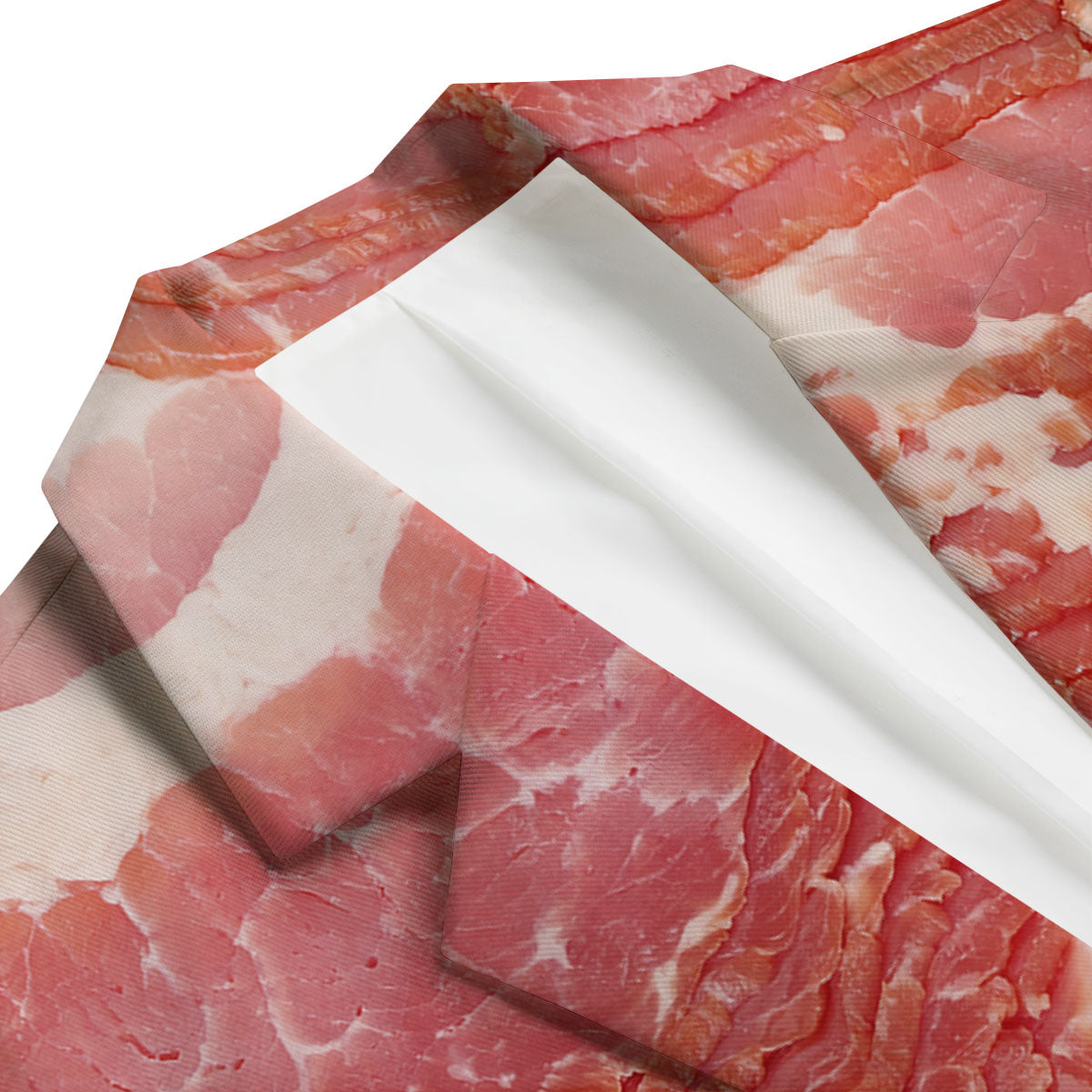 Raw Bacon Print Men's Blazer-grizzshop