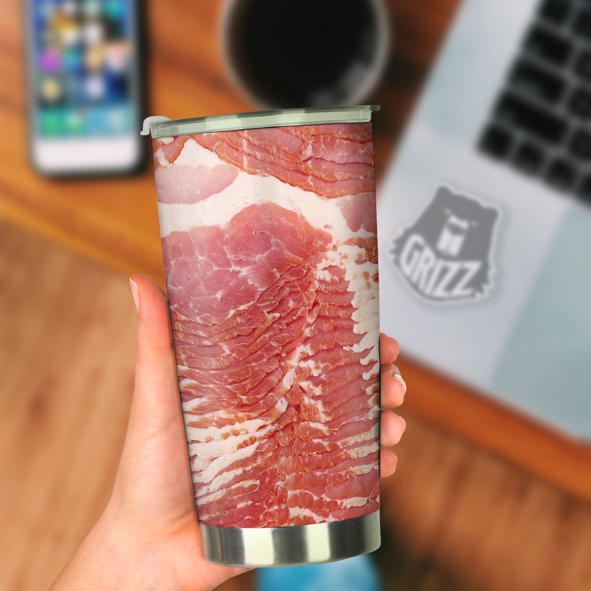 Raw Bacon Print Tumbler-grizzshop