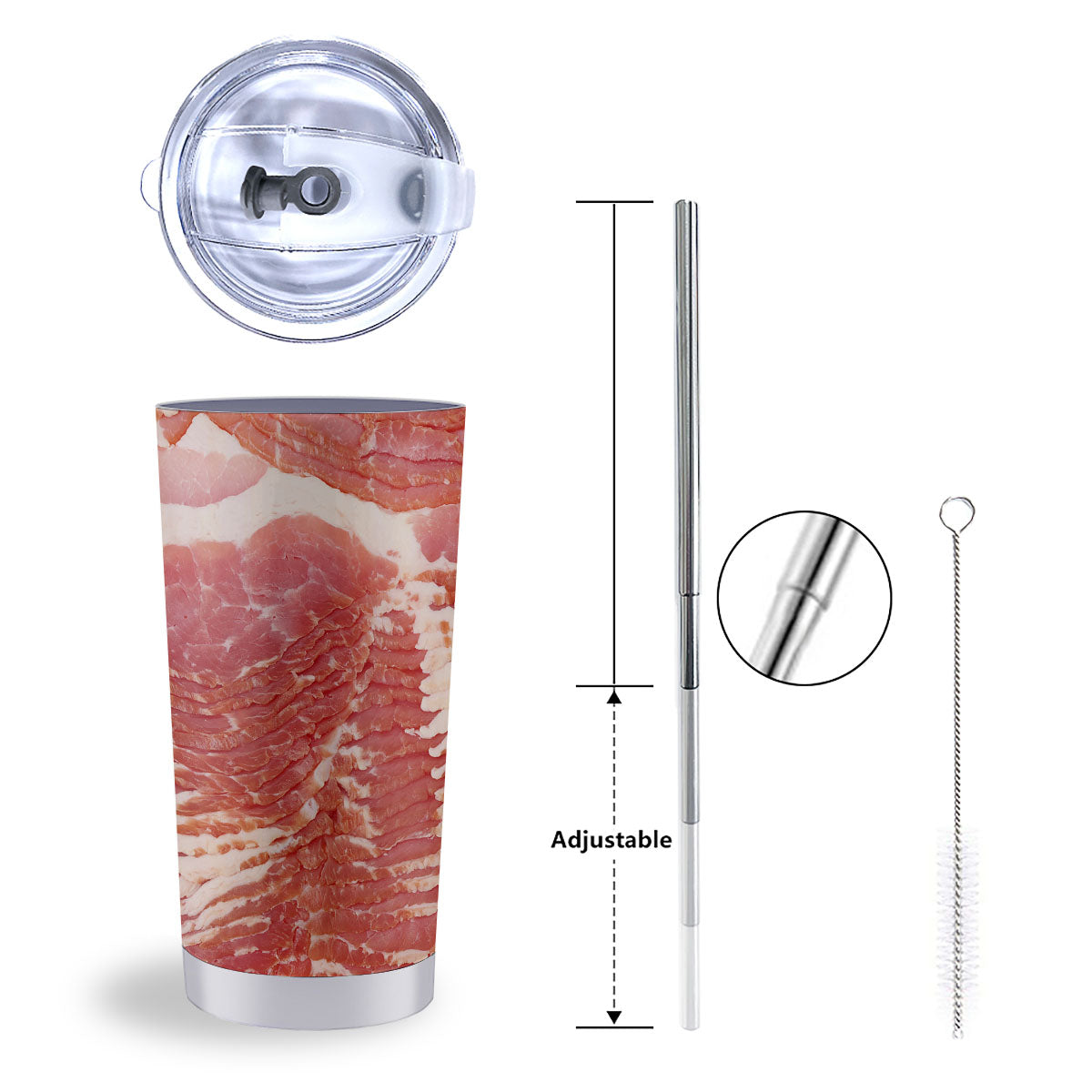 Raw Bacon Print Tumbler-grizzshop