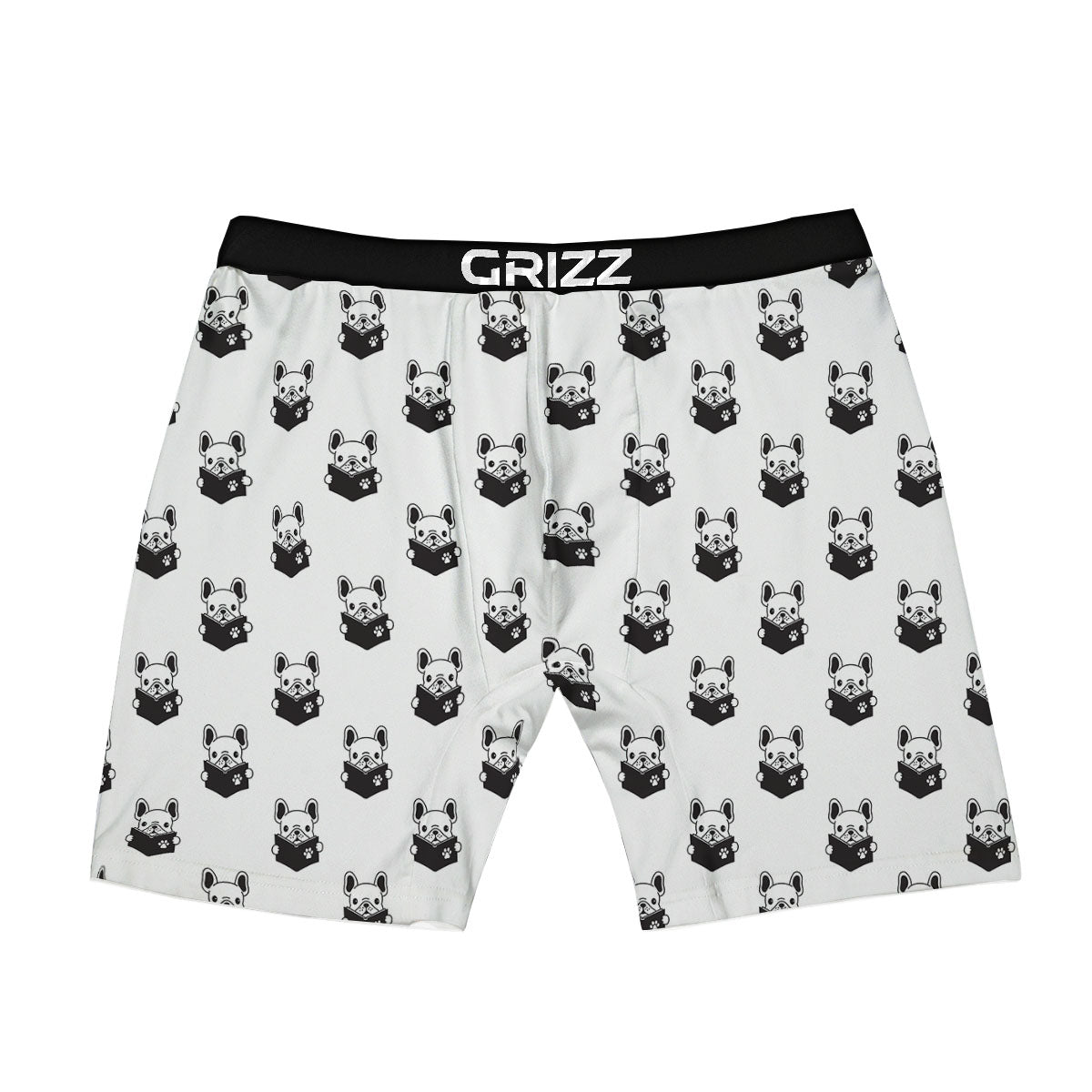 Reading Book French Bulldog Print Boxer Briefs-grizzshop