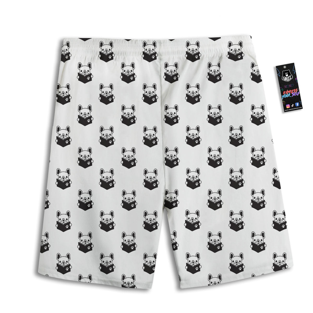 Samurai Woman Japanese Print Men's Athletic Shorts
