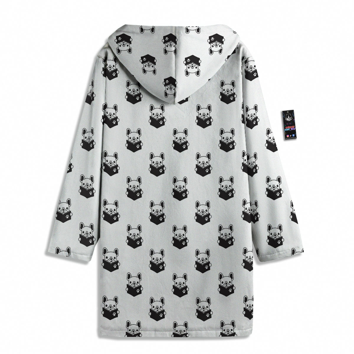 Reading Book French Bulldog Print Men's Windbreaker Jacket-grizzshop