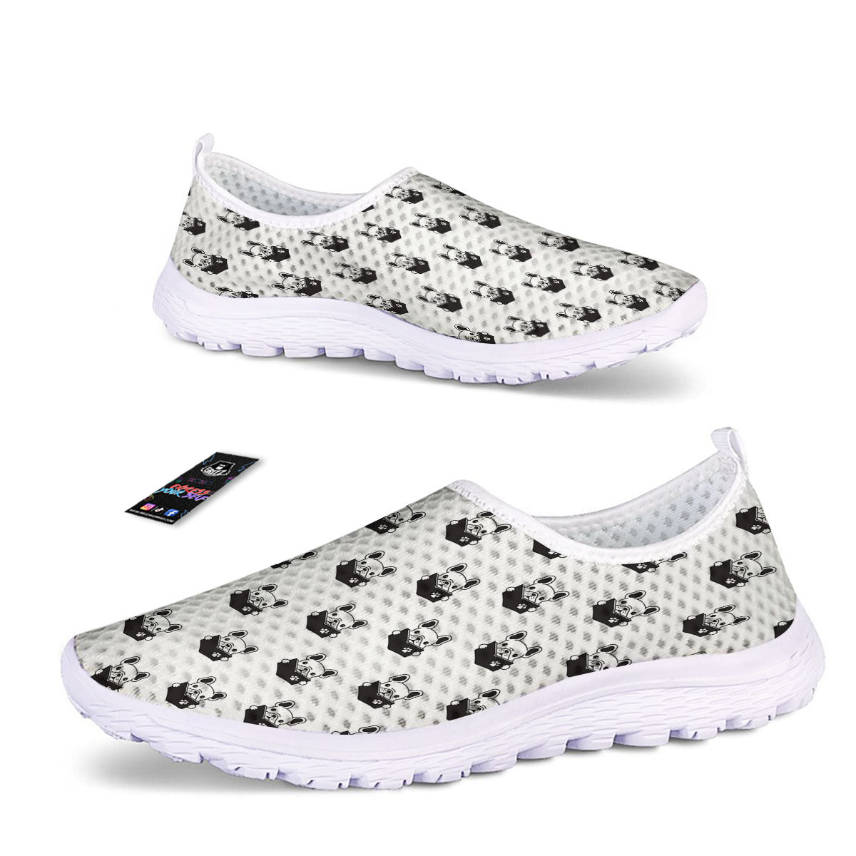 Reading Book French Bulldog Print Nurse Shoes-grizzshop