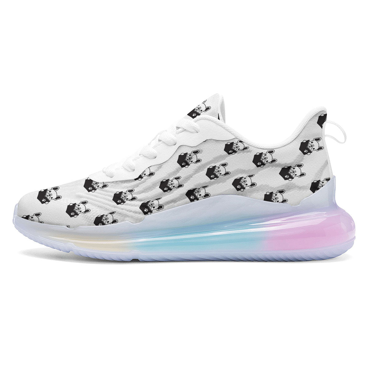 Reading Book French Bulldog Print Running Sneakers-grizzshop