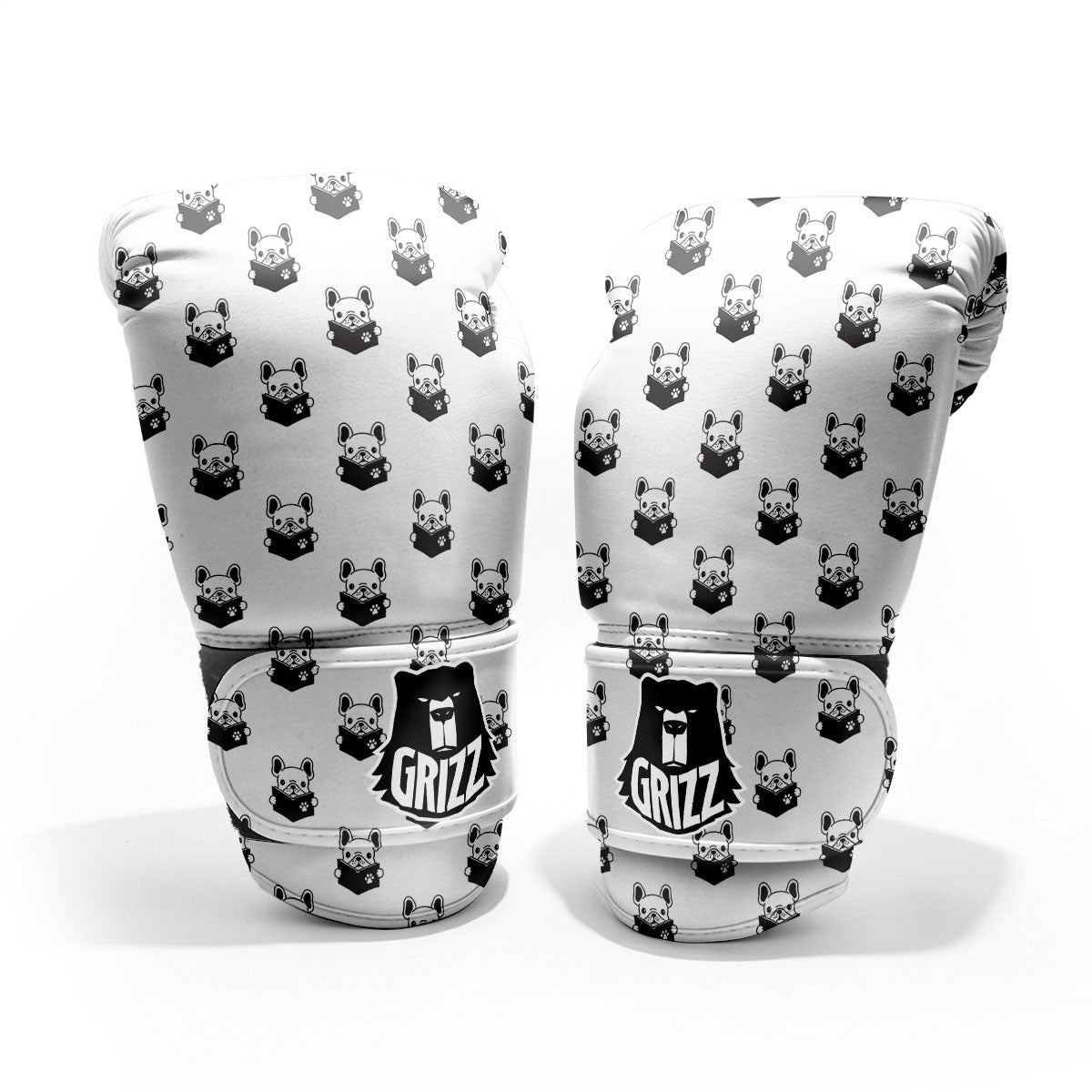 Reading Book French Bulldog Print Pro Boxing Glove