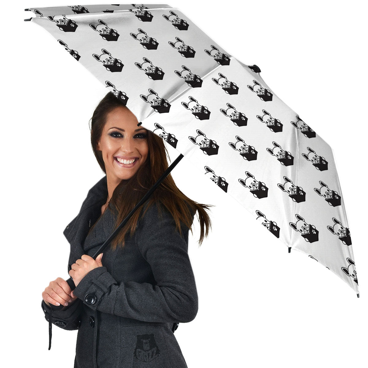 Reading Book French Bulldog Print Umbrella-grizzshop