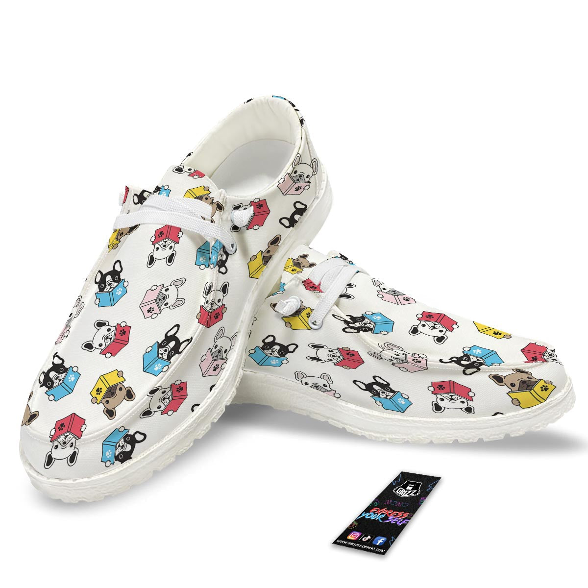 Reading Book Polar Bear Print Pattern Black Loafers-grizzshop