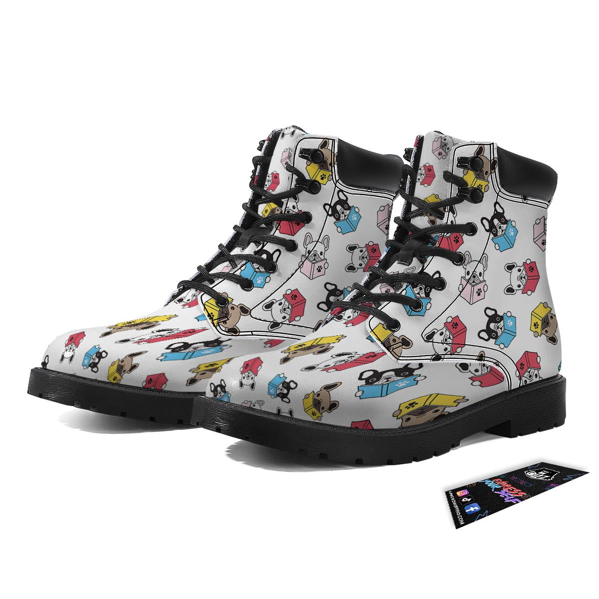 Reading Book Polar Bear Print Pattern Boots-grizzshop