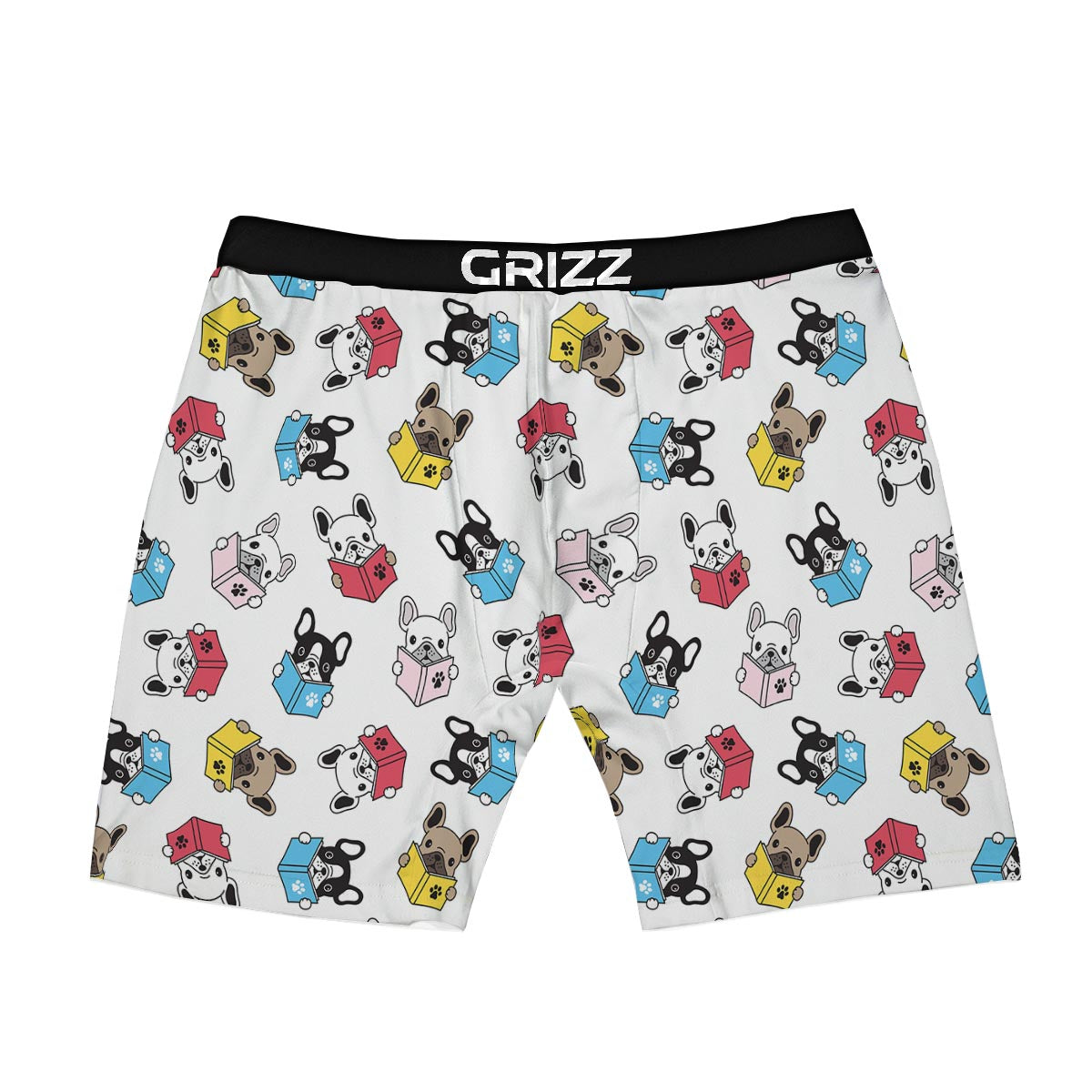 Reading Book Polar Bear Print Pattern Boxer Briefs-grizzshop