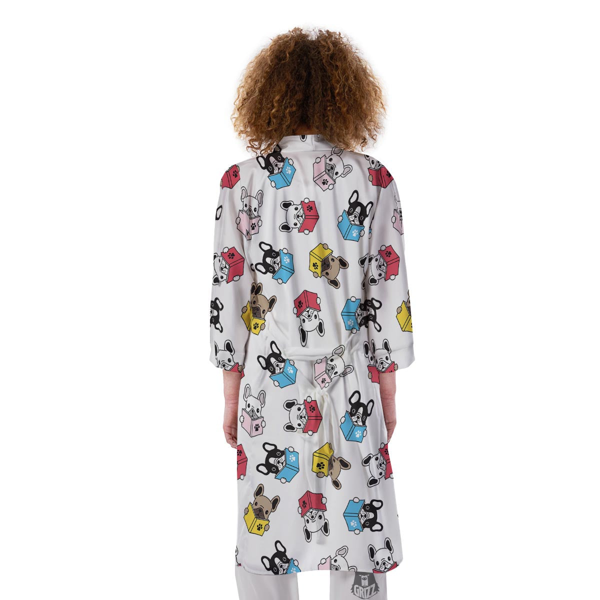 Reading Book Polar Bear Print Pattern Kimono-grizzshop