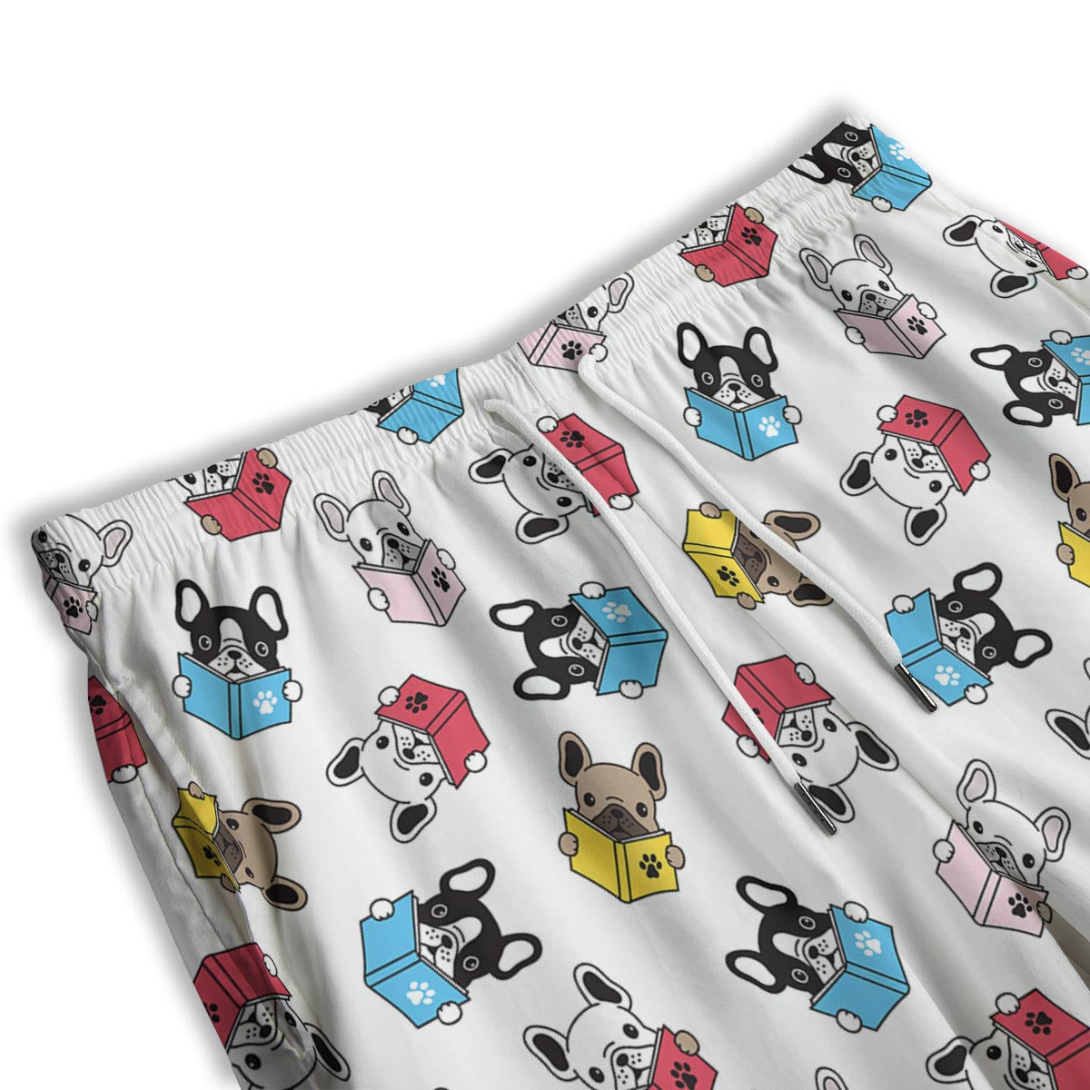Reading Book Polar Bear Print Pattern Men's Athletic Shorts