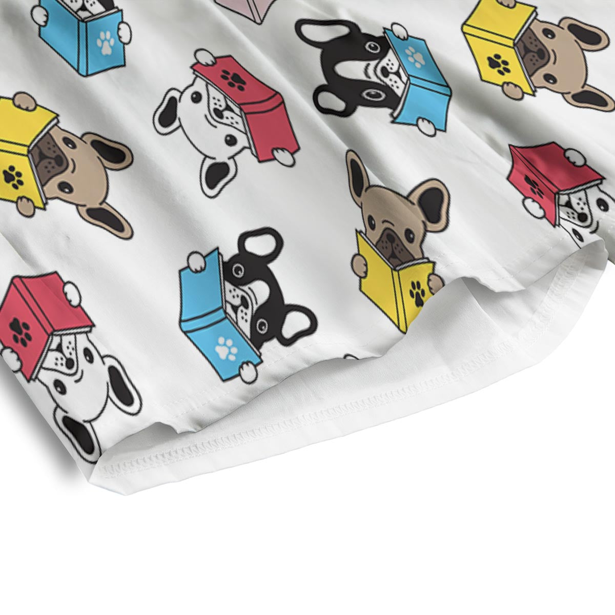 Reading Book Polar Bear Print Pattern Men's Athletic Shorts
