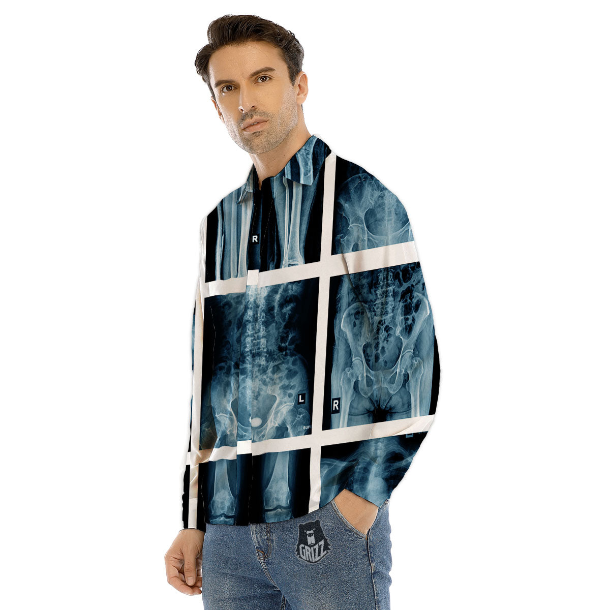 Reading Book Polar Bear Print Pattern Men's Dress Shirts-grizzshop