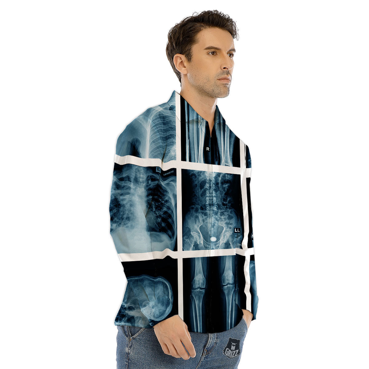Reading Book Polar Bear Print Pattern Men's Dress Shirts-grizzshop