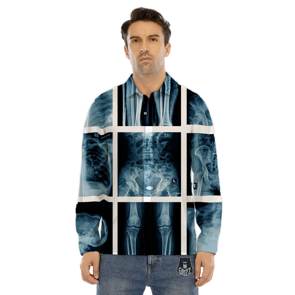 Reading Book Polar Bear Print Pattern Men's Dress Shirts-grizzshop