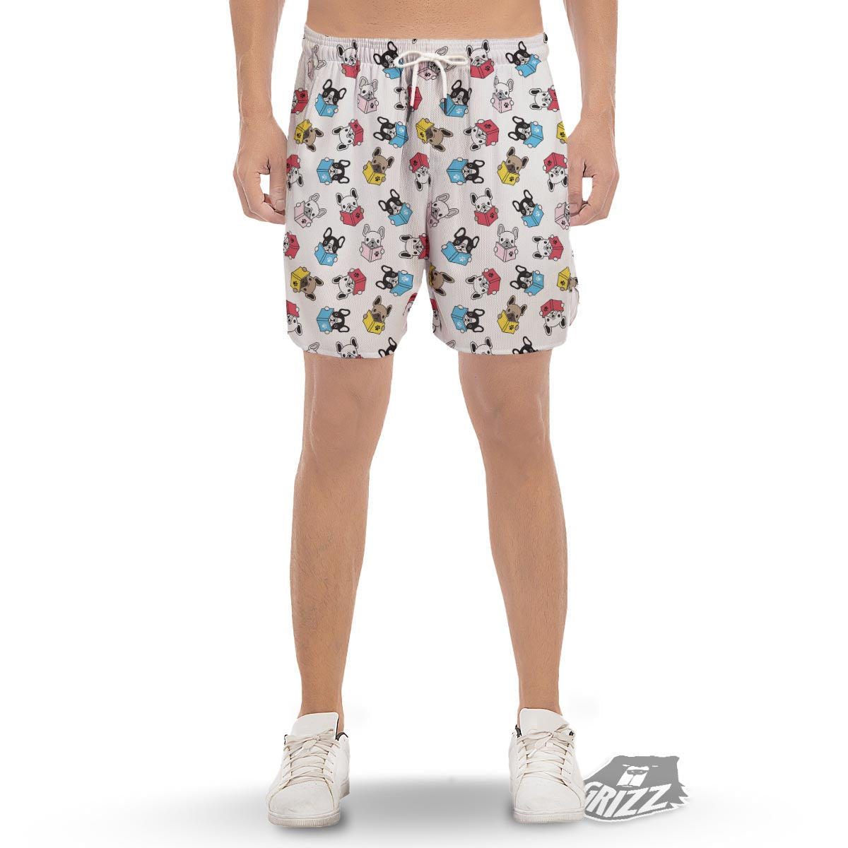Reading Book Polar Bear Print Pattern Men's Gym Shorts-grizzshop