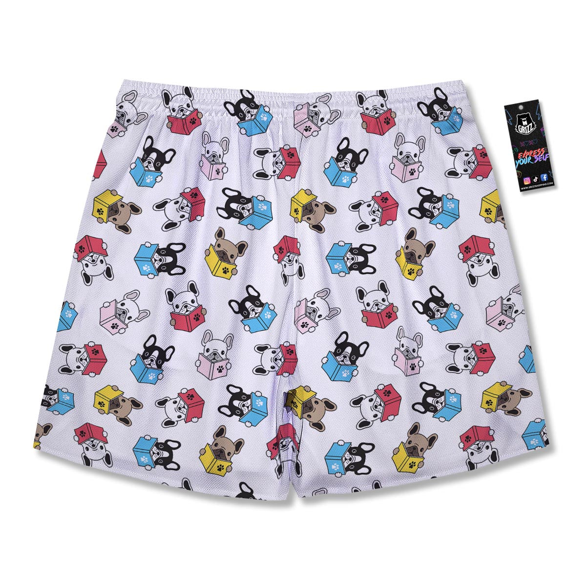 Reading Book Polar Bear Print Pattern Men's Running Shorts-grizzshop