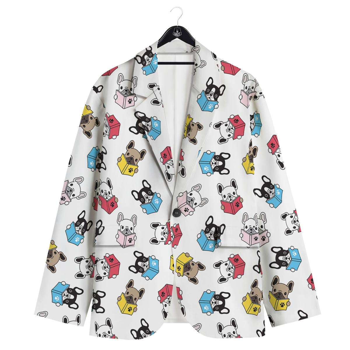 Reading Book Polar Bear Print Pattern Men's Sport Coat-grizzshop