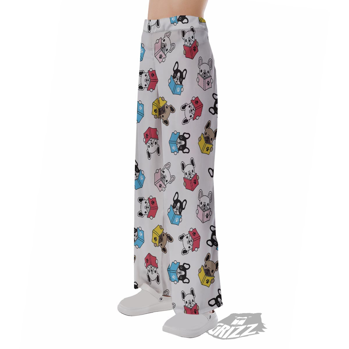 Reading Book Polar Bear Print Pattern Pajama Pants-grizzshop