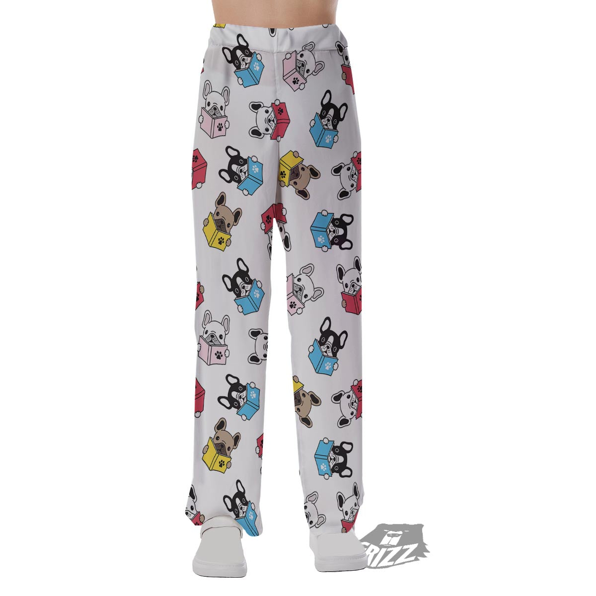 Reading Book Polar Bear Print Pattern Pajama Pants-grizzshop