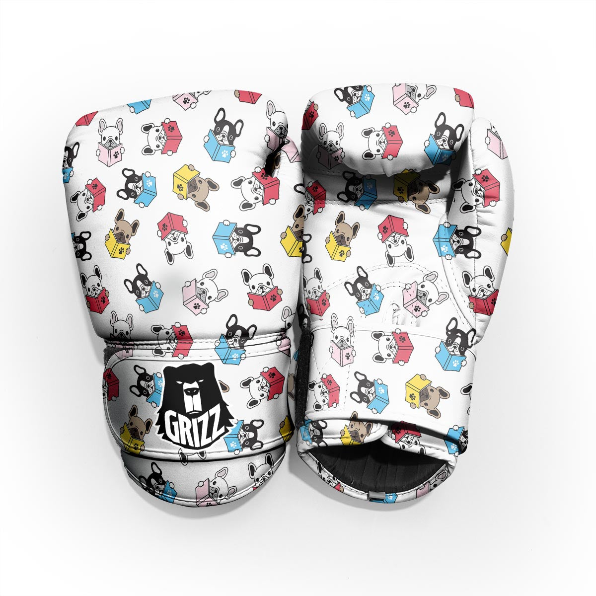 Reading Book Polar Bear Print Pattern Pro Boxing Glove