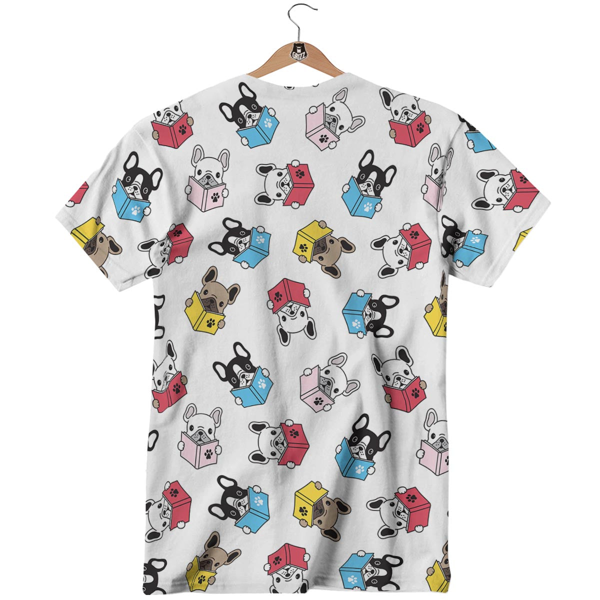 Reading Book Polar Bear Print Pattern T-Shirt-grizzshop