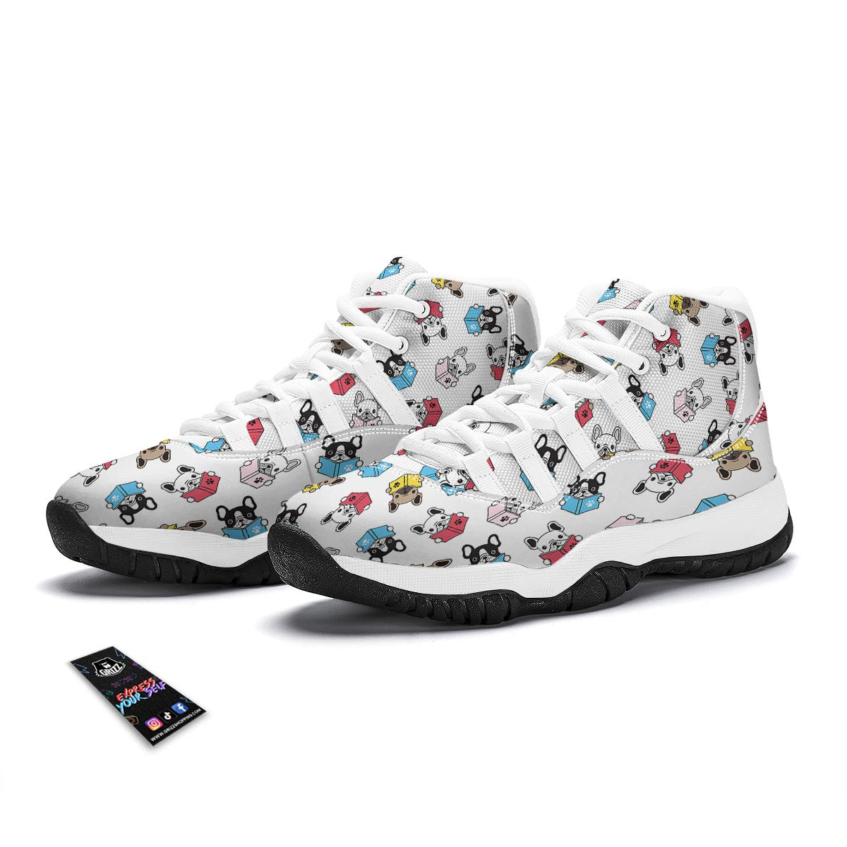 Reading Book Polar Bear Print Pattern White Bball Shoes-grizzshop