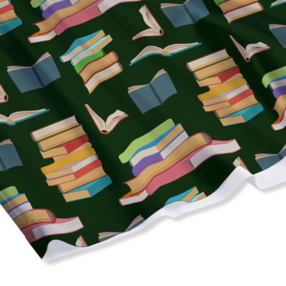 Reading Books Pile Print Pattern Mesh Shorts