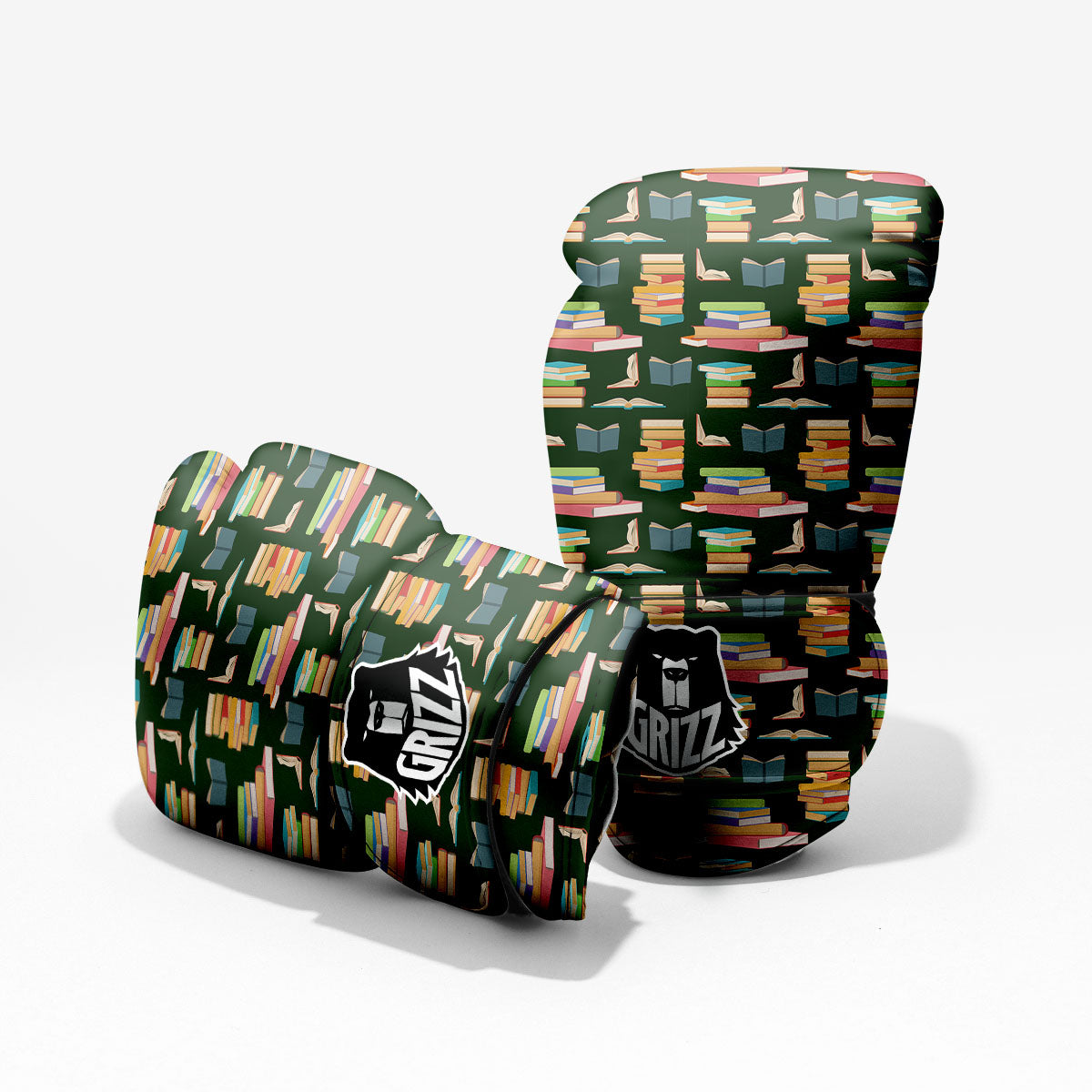 Reading Books Pile Print Pattern Pro Boxing Glove