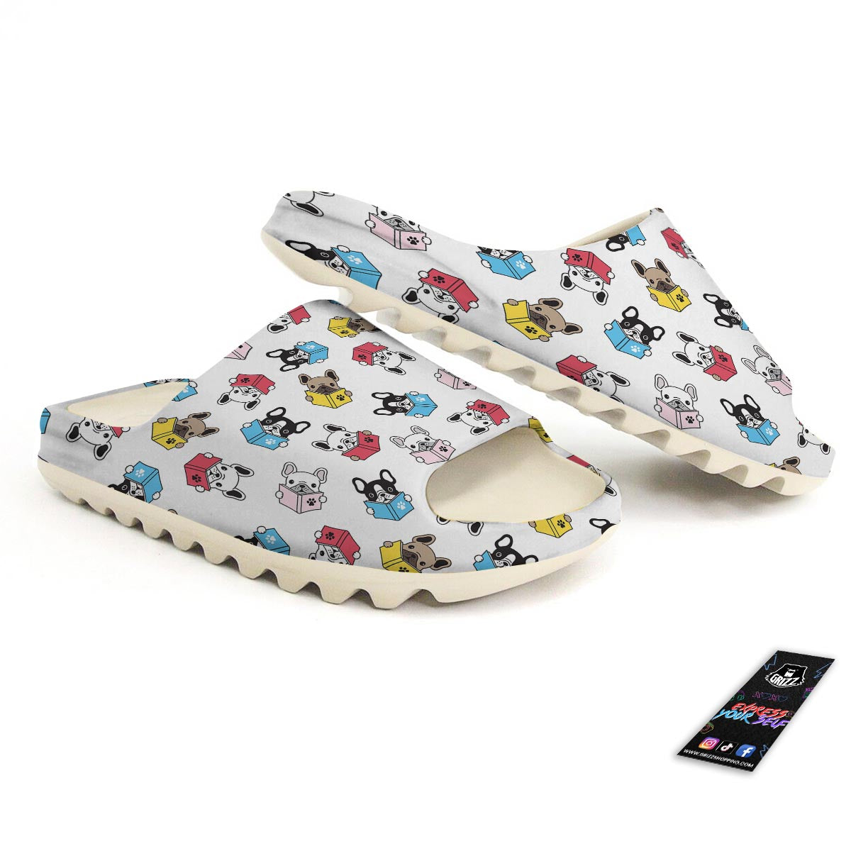 Reading Book Polar Bear Print Pattern Sandals-grizzshop