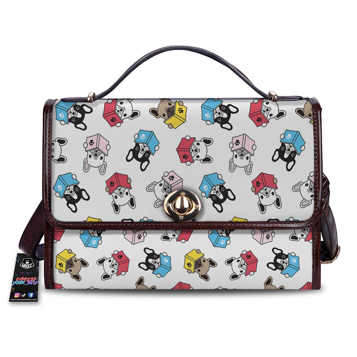 Reading Book Polar Bear Print Pattern Women's Satchel Bag