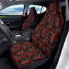 Red Abstract Grunge Print Pattern Car Seat Covers-grizzshop