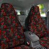 Red Abstract Grunge Print Pattern Car Seat Covers-grizzshop