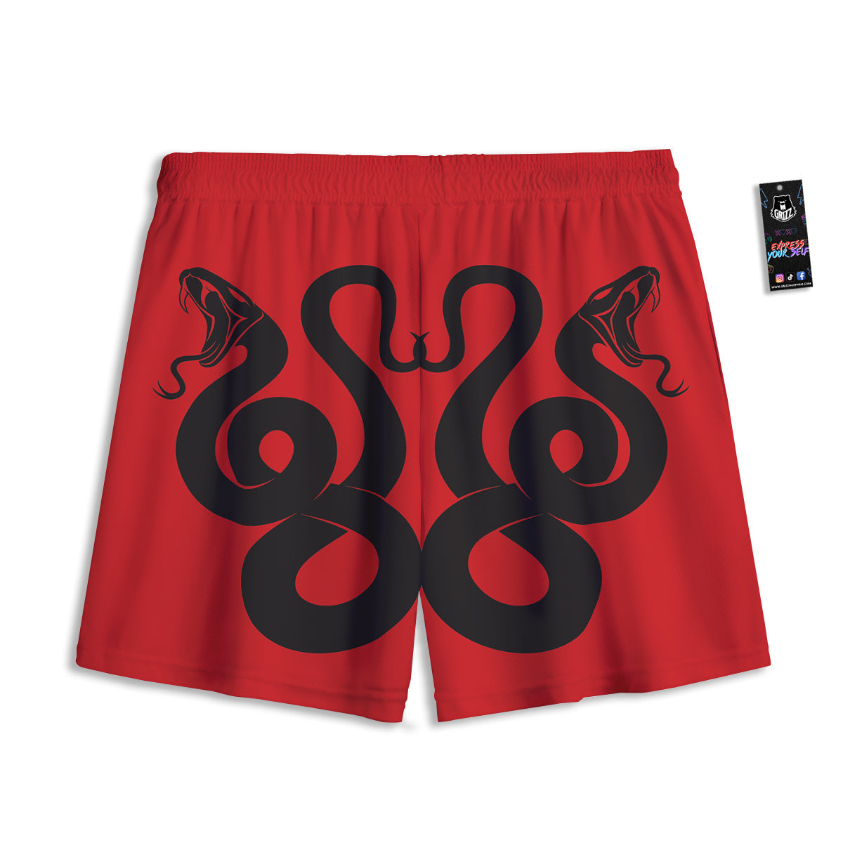 Scary Evil Clown Print Pattern Mesh Shorts