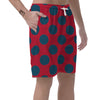 Red And Blue Polka Dot Men's Shorts-grizzshop