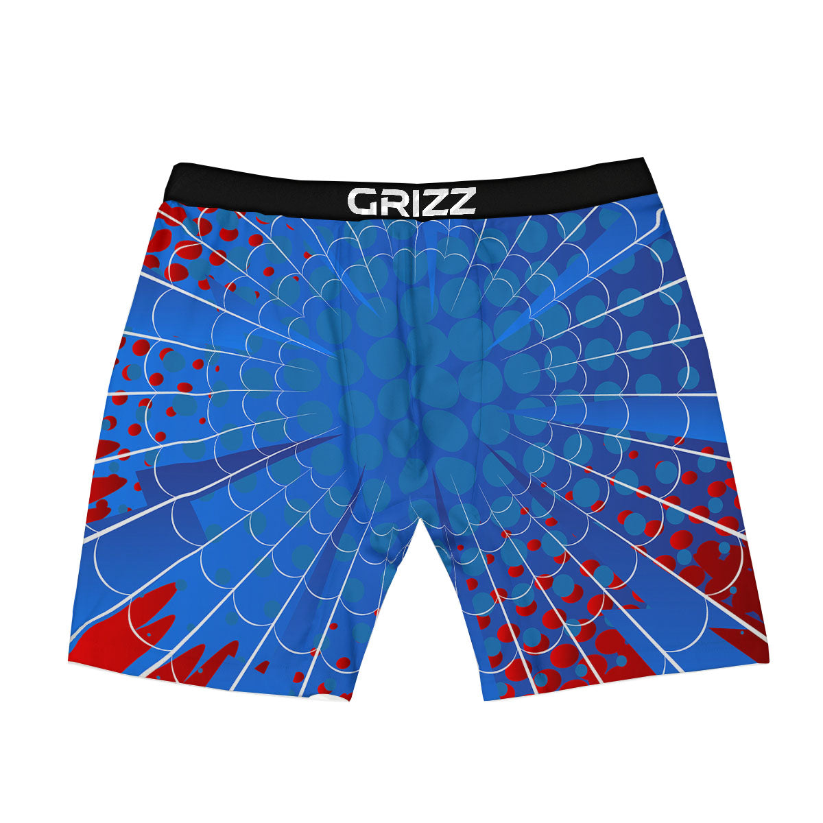 Red And Blue Spider Web Cartoon Print Boxer Briefs-grizzshop