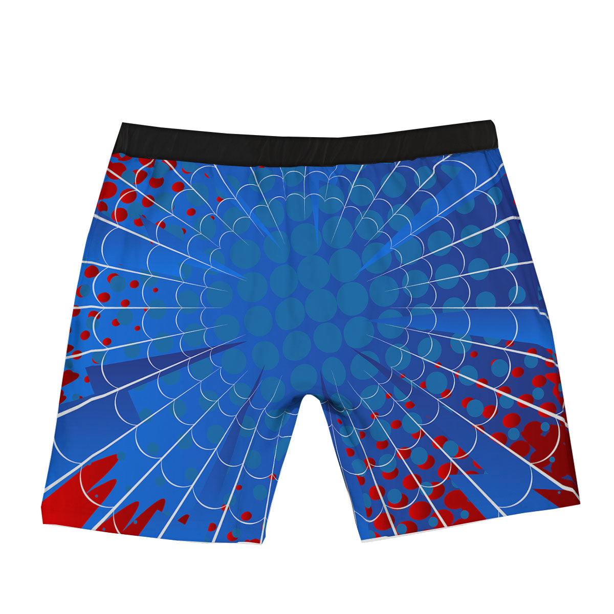 Red And Blue Spider Web Cartoon Print Boxer Briefs-grizzshop