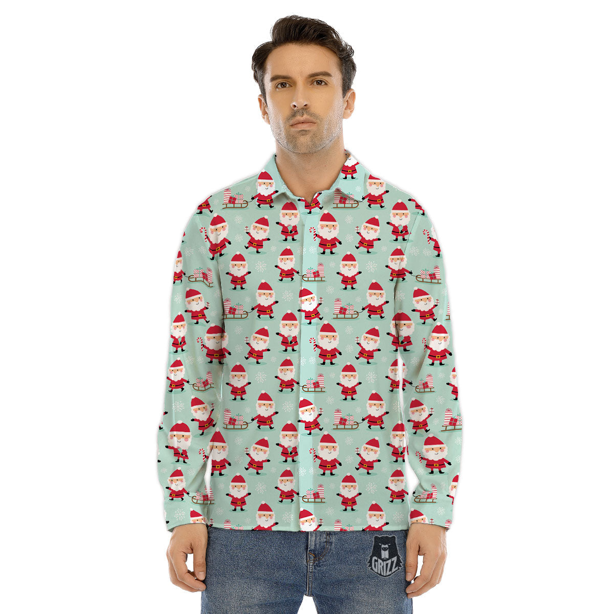 Red And Blue Spider Web Cartoon Print Men's Dress Shirts-grizzshop